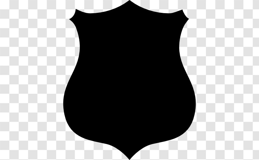 Badge Police Officer Clip Art - Flower - Black Shield Transparent PNG