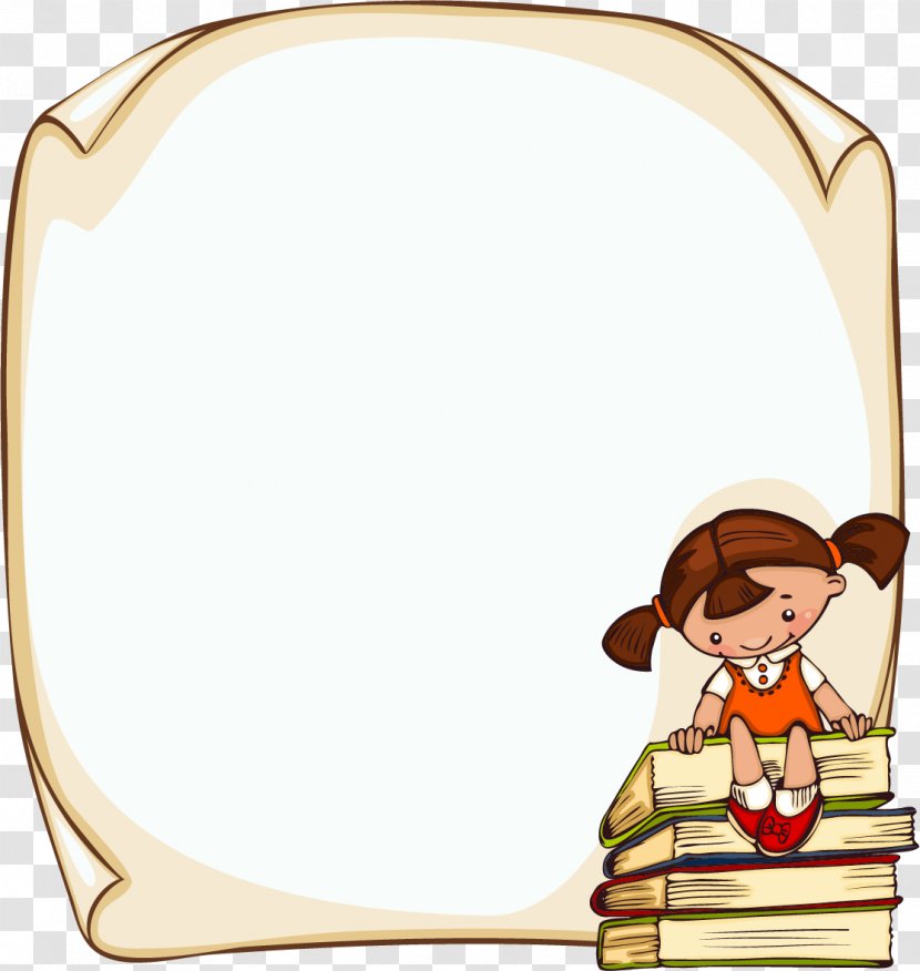 Student Child Picture Frame Clip Art - Fictional Character - Children Education Message Wall Transparent PNG