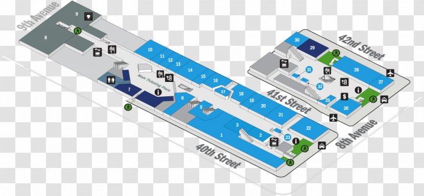 Port Authority Bus Terminal Of New York And Jersey Newark Liberty International Airport Interchange - Technology Transparent PNG