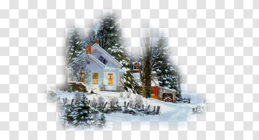 Christmas Landscape Animation Canvas - House Transparent PNG