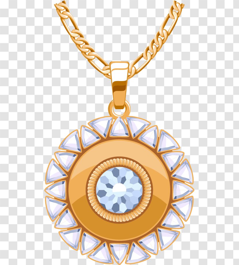 Jewellery Gold Necklace Gemstone - Bright Diamond Jewelry Transparent PNG