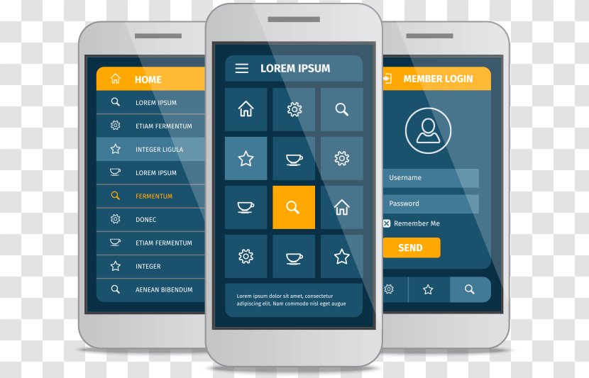 User Interface Design Mobile App Development Transparent PNG