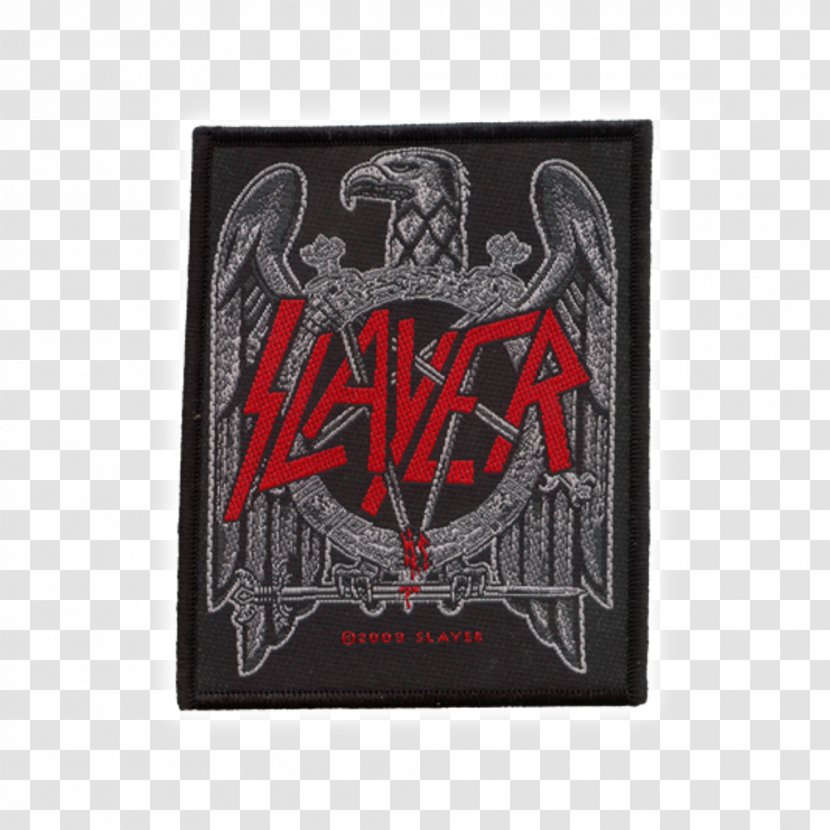 Slayer Heavy Metal Reign In Blood Embroidered Patch Eagle - Metallica - Thrash Transparent PNG