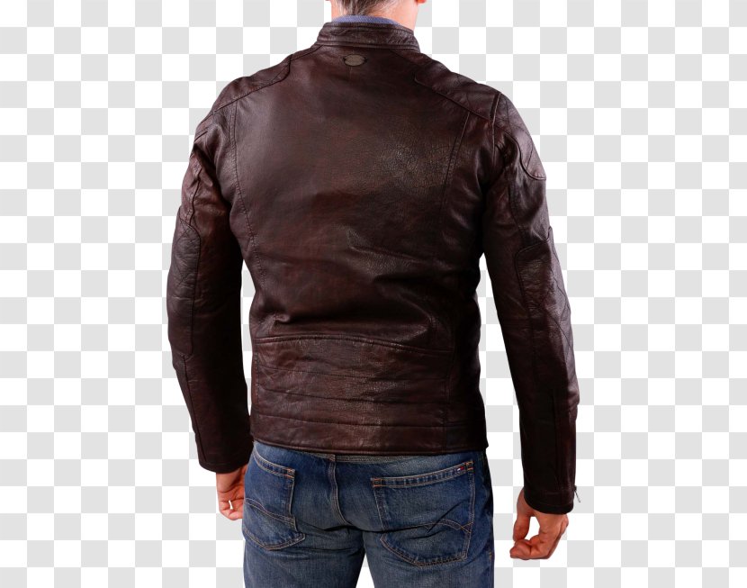 Leather Jacket Coat Pepe Jeans Goldborne XL - Outerwear - Dark Brown Transparent PNG