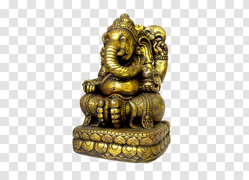 Sculpture Bronze Statue Metal Gold - Ganesha Transparent PNG