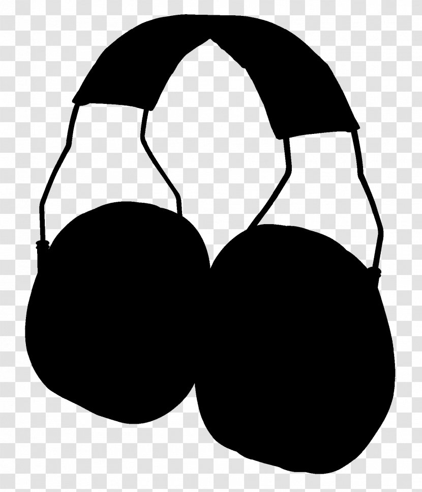 Black & White - Headphones - M Clip Art Product Design Headgear Transparent PNG