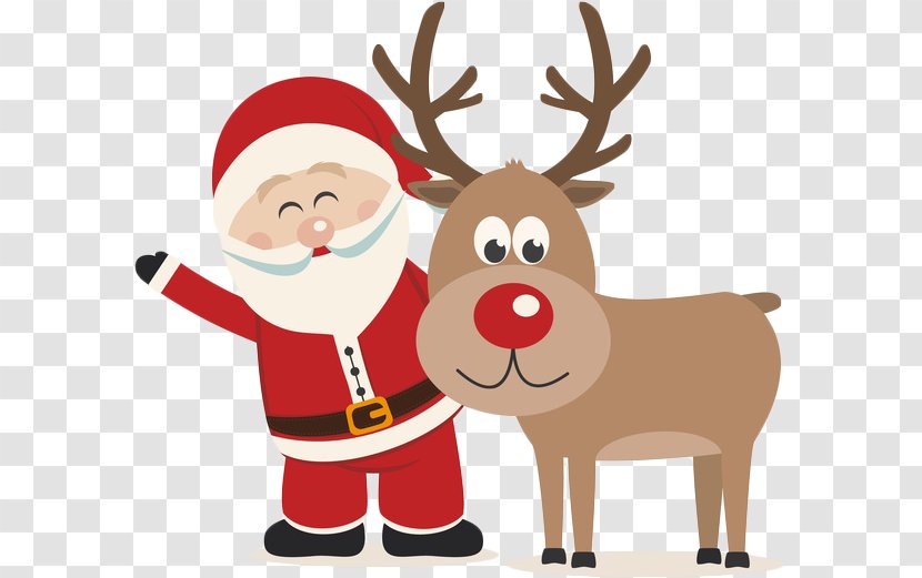 Rudolph Reindeer Santa Claus Christmas Clip Art - Mammal Transparent PNG.