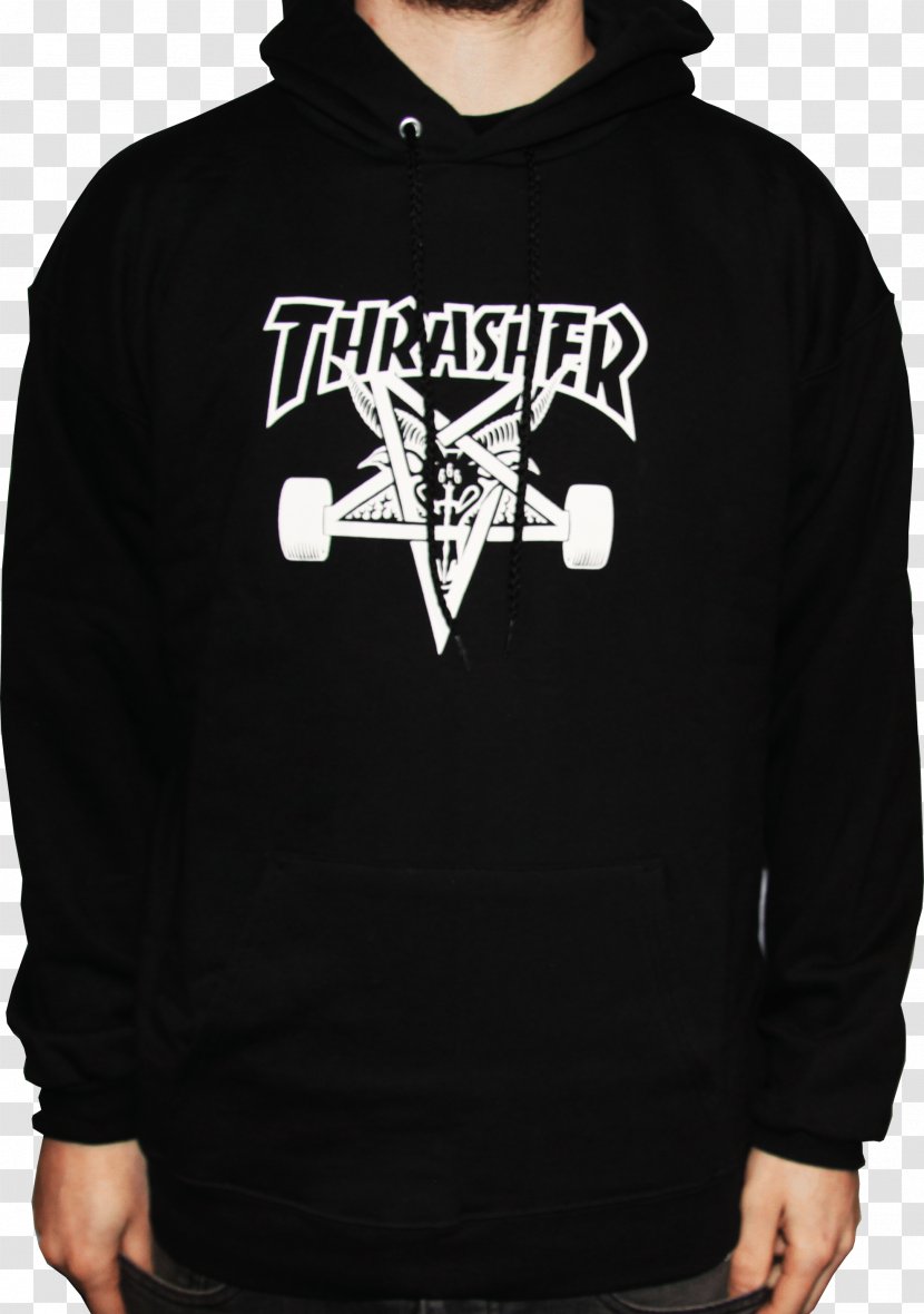 Hoodie T-shirt Thrasher Skateboarding - Sweatshirt Transparent PNG