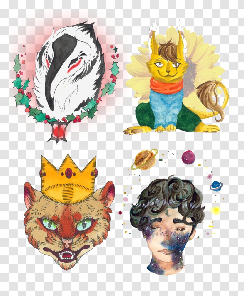 Illustration Cartoon Headgear Fiction Facebook - Head - Space Cat Watercolor Transparent PNG