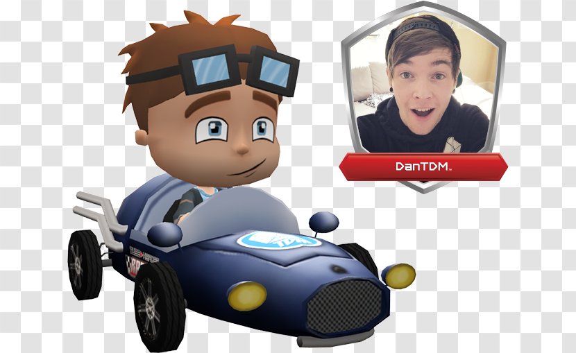 DanTDM Car Tube Heroes Racers Lego Toy - Dantdm - Driving Track Transparent PNG