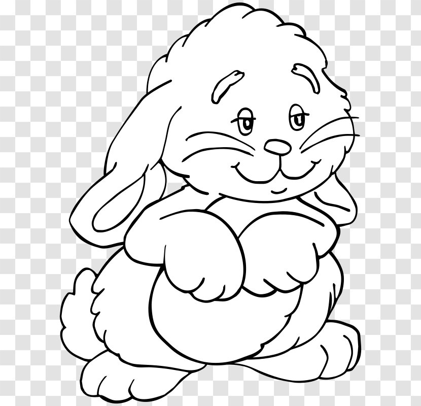 Coloring Book Child Easter Bunny Rabbit Drawing - Frame - Color Transparent PNG
