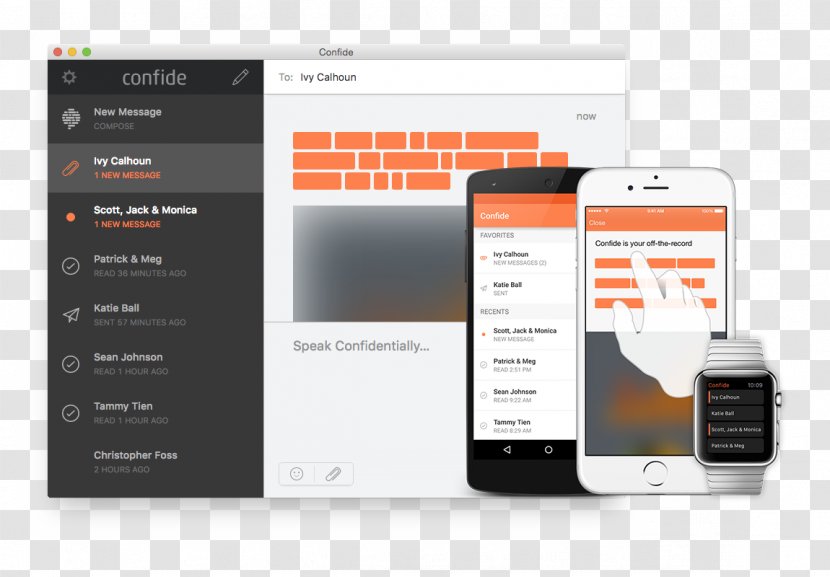 Confide Messaging Apps Online Chat Instant Message - Whatsapp Transparent PNG