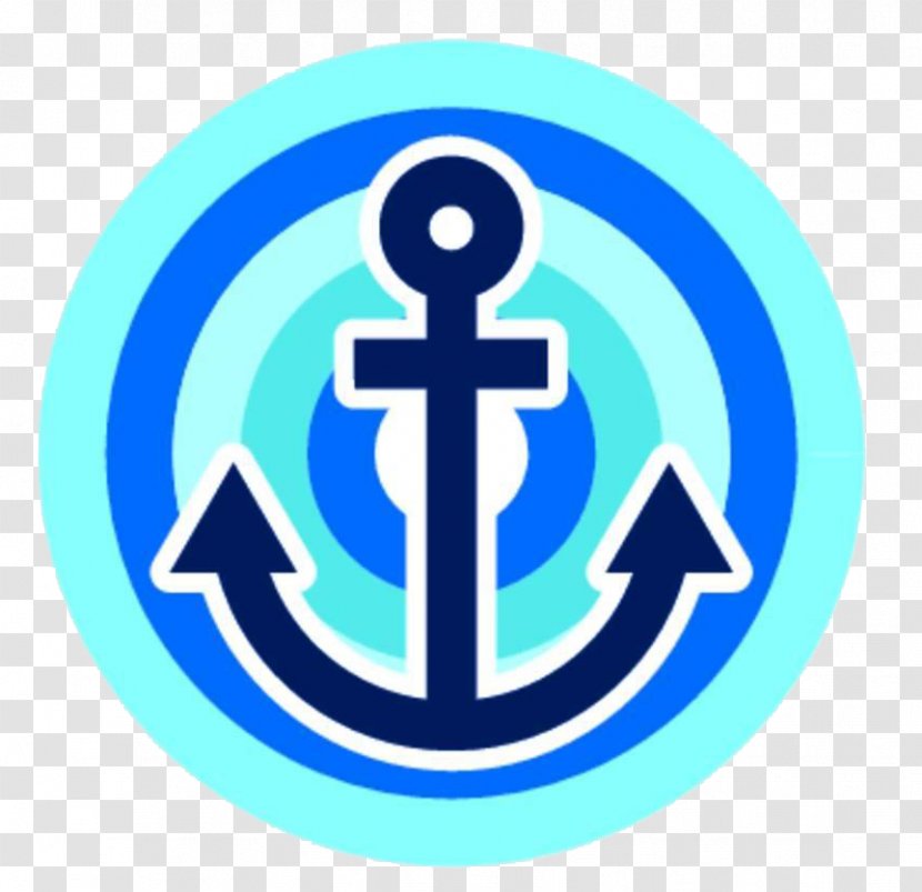 Anchor Watercraft Illustration - Logo - Blue Gradient Transparent PNG