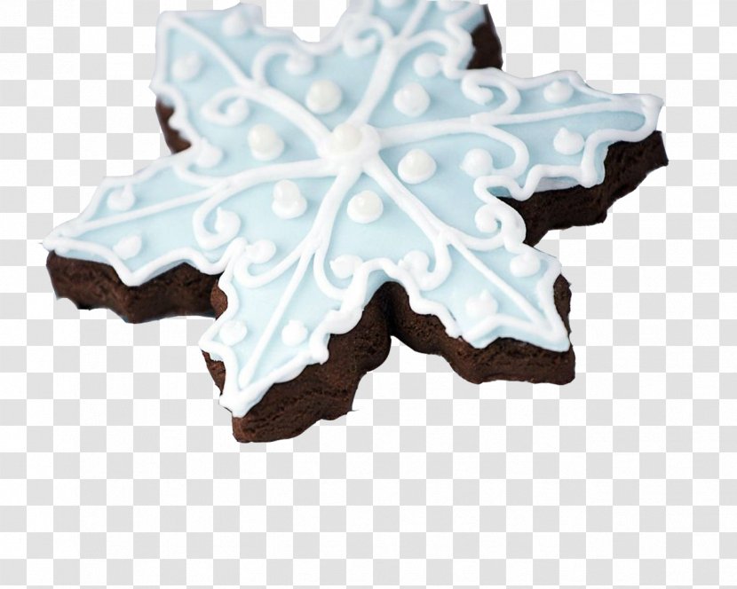 Christmas Wedding Cookie Cutter Dress - Food - Blue And White Snowflake Pattern Chocolate Cake Transparent PNG
