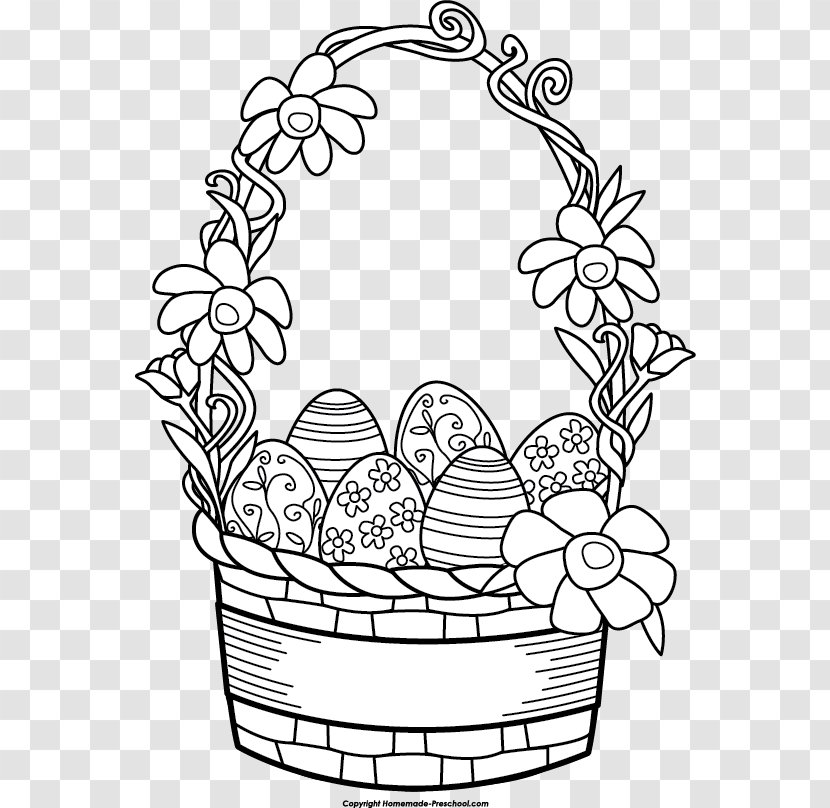 Easter Bunny Basket Egg Clip Art - Hunt - Clipart Transparent PNG