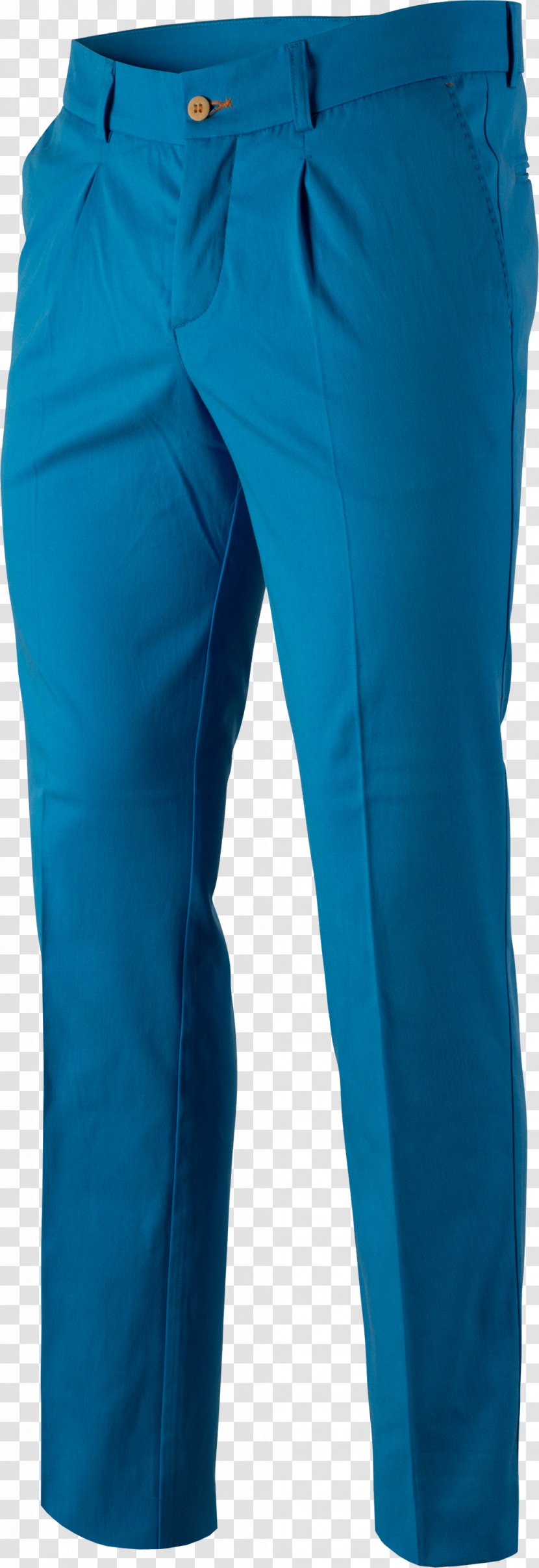 Jeans Cobalt Blue Waist Pants - Turquoise Transparent PNG