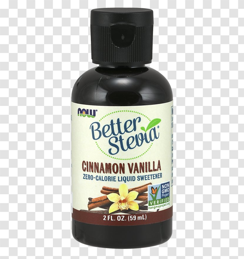 NOW Foods Better Stevia Liquid Ingredient Vanilla Extract - Cinnamon Transparent PNG