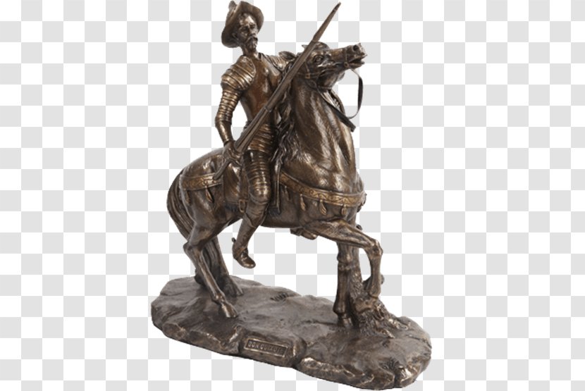 Don Quixote Sancho Panza Bronze Sculpture Horse - Donkey Transparent PNG