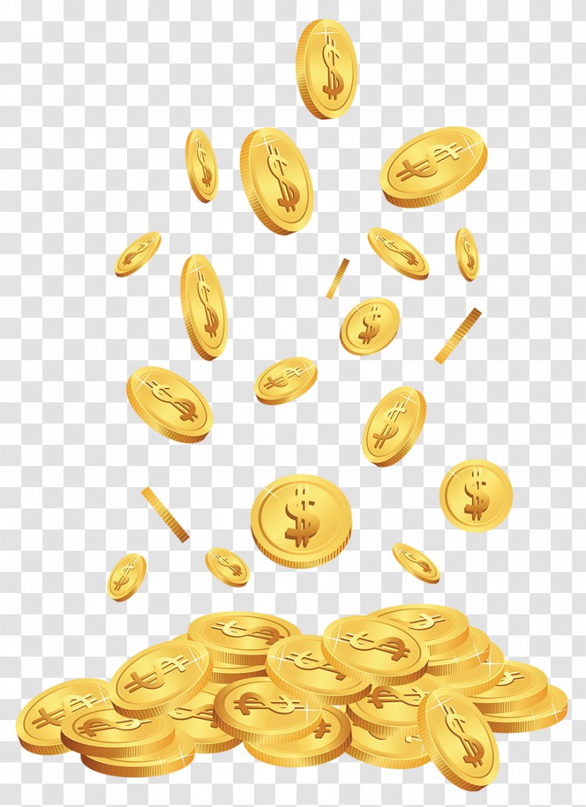 Gold Coin Clip Art - Yellow - 2 Cents Cliparts Transparent PNG