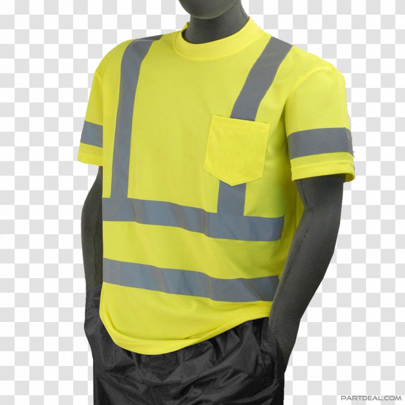 T-shirt High-visibility Clothing Sleeve Safety Orange - Yellow Transparent PNG