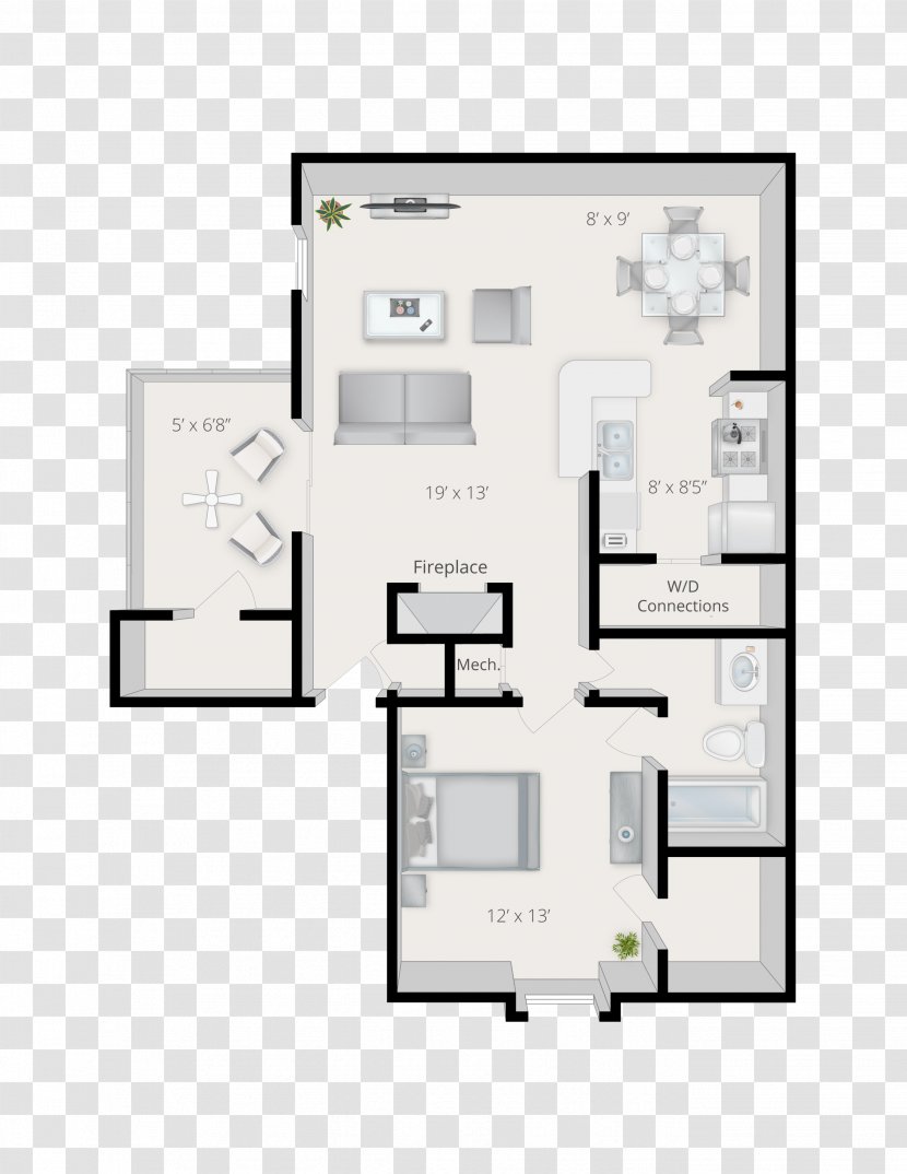 Floor Plan Governor's Square Blairstone Bedroom Apartment - Rectangle - Double-deck Transparent PNG