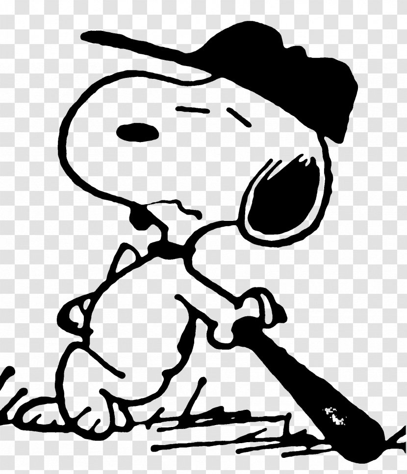 It's Your Turn, Snoopy Woodstock Charlie Brown Peanuts - Silhouette - Baseball Transparent PNG