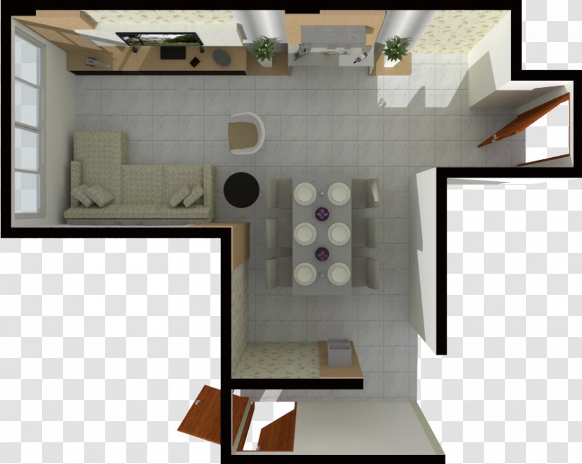 Window Architecture Living Room Floor Plan - Table Transparent PNG