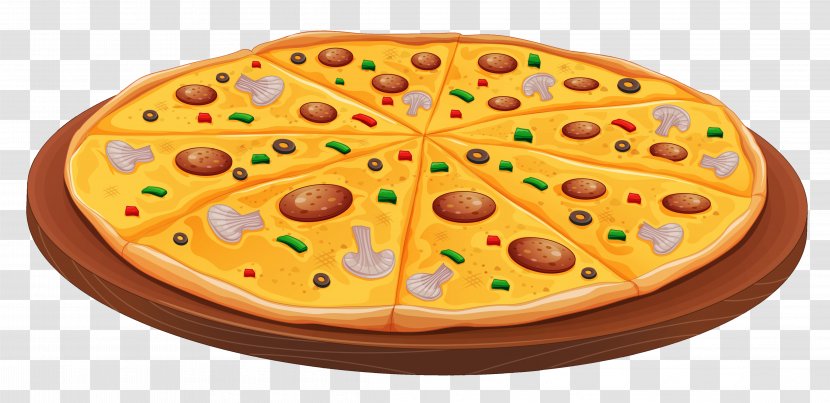 Pizza Fast Food Pepperoni Clip Art - With Mushrooms Clipart Transparent PNG