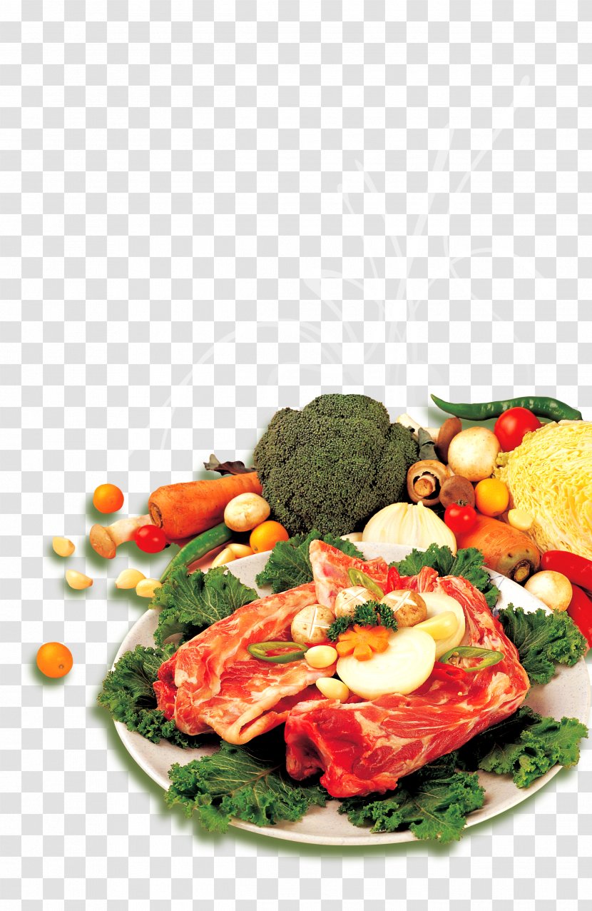 European Cuisine Steak Vegetable Blackbutt Oasis Fruit - Poster - Bacon And Vegetables Transparent PNG