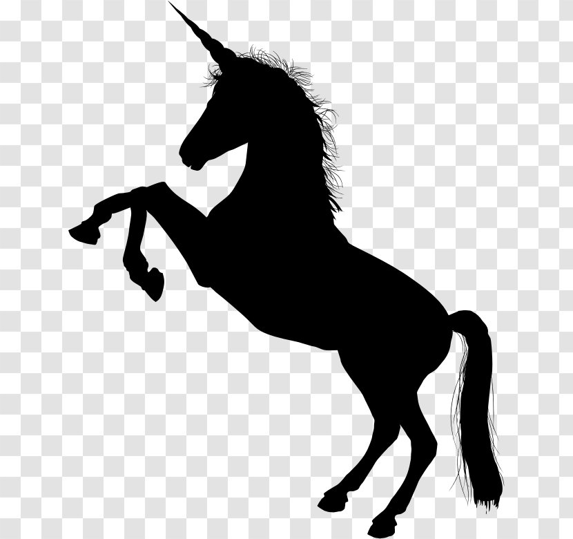 Horse Unicorn Silhouette Clip Art - English Riding - Unicor Transparent PNG