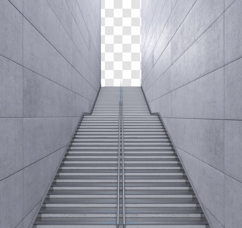 Stairs Building Architecture Illustration - Industry - Staircase Between Outdoor Buildings Transparent PNG