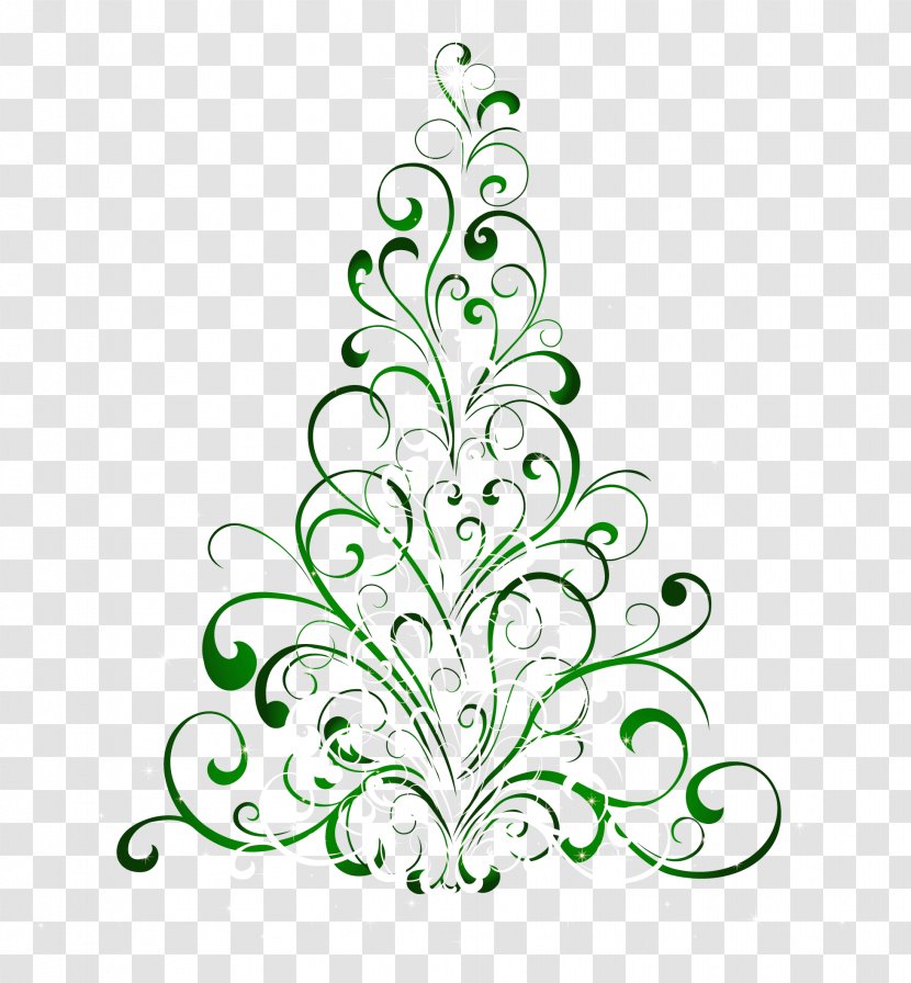 Christmas Tree Gift Clip Art - Transparent Green Clipart Transparent PNG
