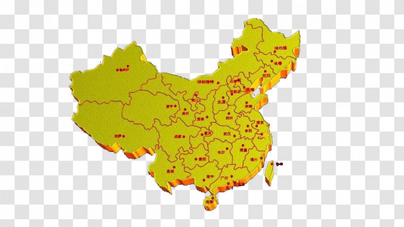 China Map 3D Computer Graphics Three-dimensional Space - 3d Modeling - Model Of Provinces In Transparent PNG