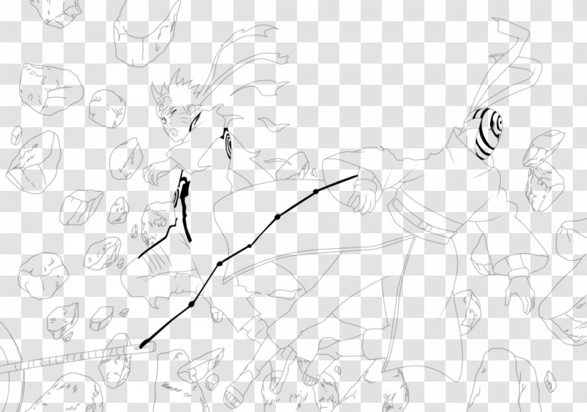 Line Art Drawing Sketch - Frame - Lineart Naruto Transparent PNG