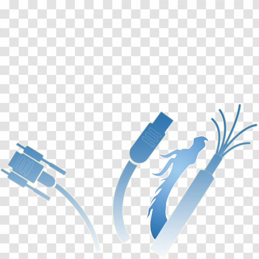 Network Cartoon - Cable - Electric Blue Transparent PNG