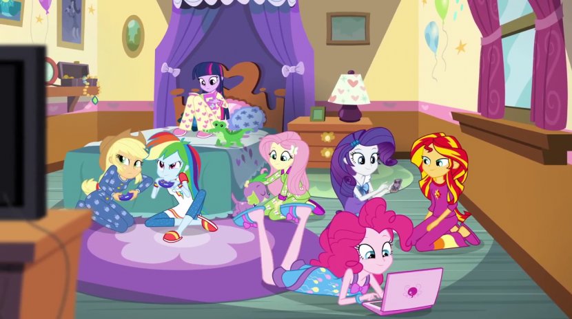 Pinkie Pie Twilight Sparkle Applejack Rainbow Dash Rarity - Slumber Party Transparent PNG