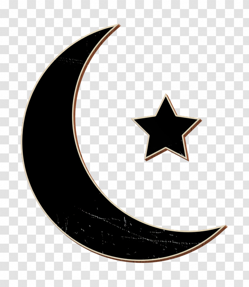 IOS7 Set Filled 2 Icon Moon Icon Islamic Crescent With Small Star Icon Transparent PNG
