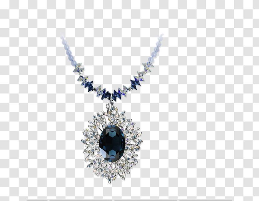 Jewellery Aquamarine Nightshirt Sweater - Blue - Tang Houhai Sapphire Semi-precious Stones Necklaces Transparent PNG