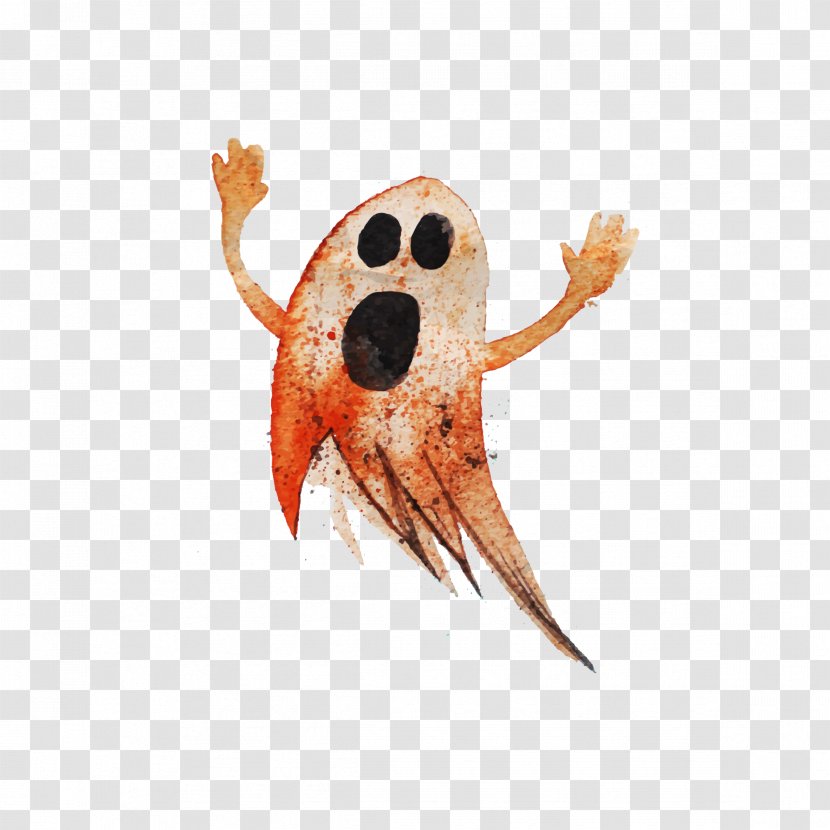 Halloween Watercolor Painting Ghost Illustration Transparent PNG