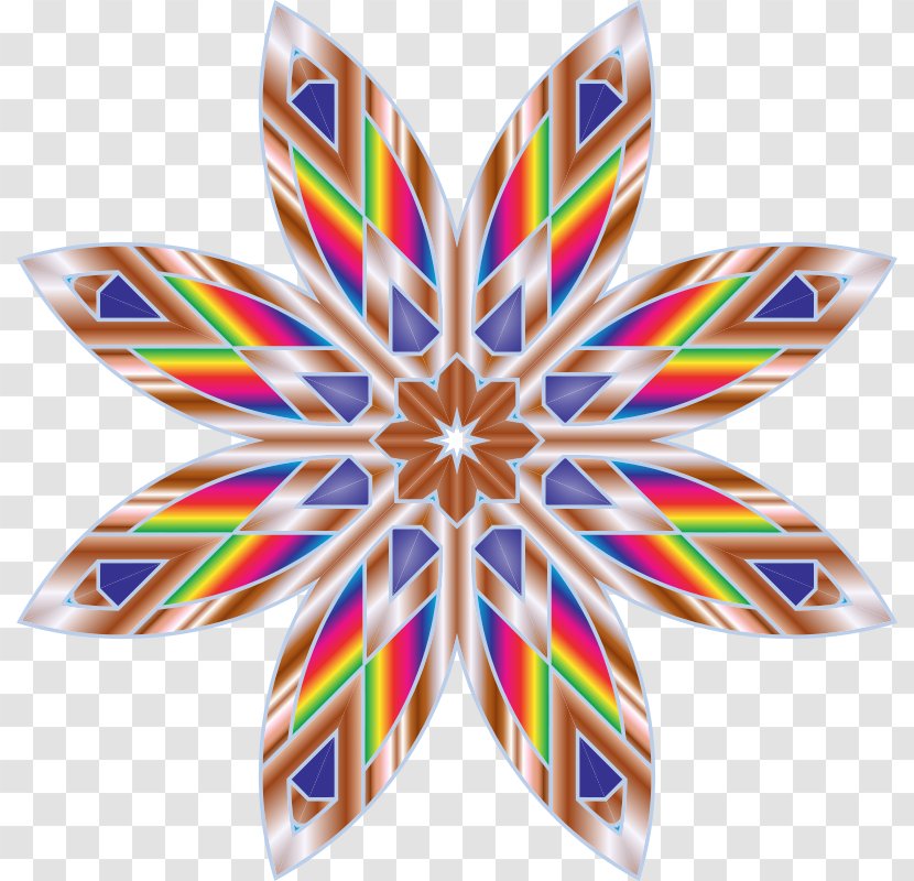 Flower Star Clip Art - Shape - Colorful Geometric Transparent PNG