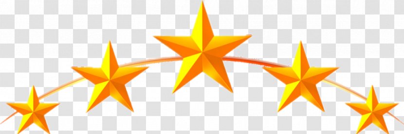 Five-pointed Star Icon - Orange - Yellow Transparent PNG