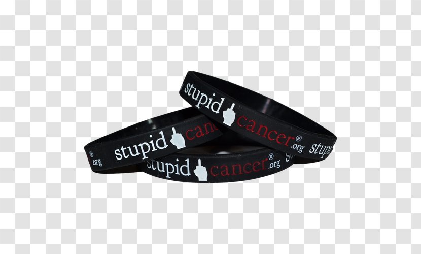 Wristband Middle Finger Stupid Cancer - Bracelet - Perspiration Transparent PNG