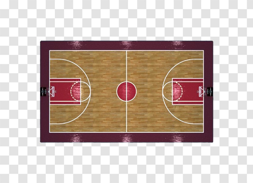 Basketball Court Stadium - Flooring - The Red Edge Of Transparent PNG