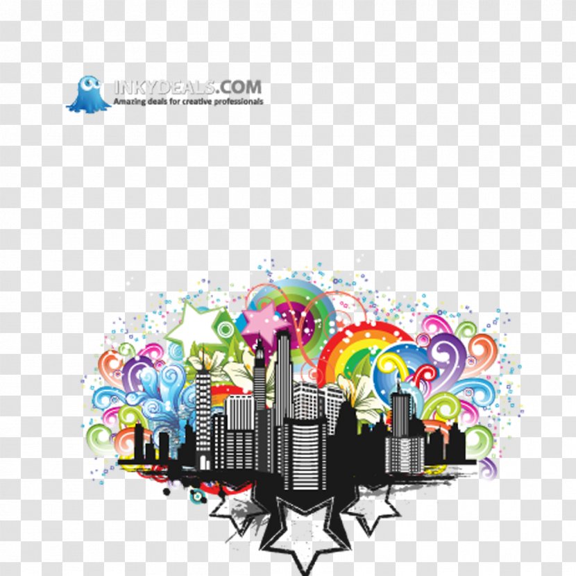 Euclidean Vector Illustration - Skyline - City Buildings Transparent PNG