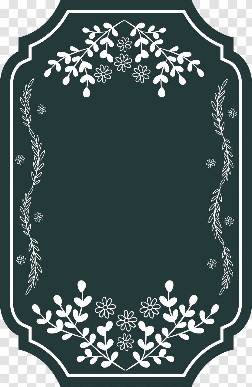 Retro Borders Simple - Tree - Green Transparent PNG