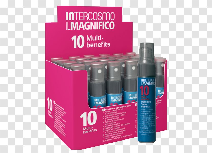 INTERCOSMO Il Magnifico 10 Maschera Spray Intensiva 150ml Pulv?risation Masque Avantages Cosmetics Aerosol Liquid - Magenta - Xylin Herbal Toothpaste Transparent PNG