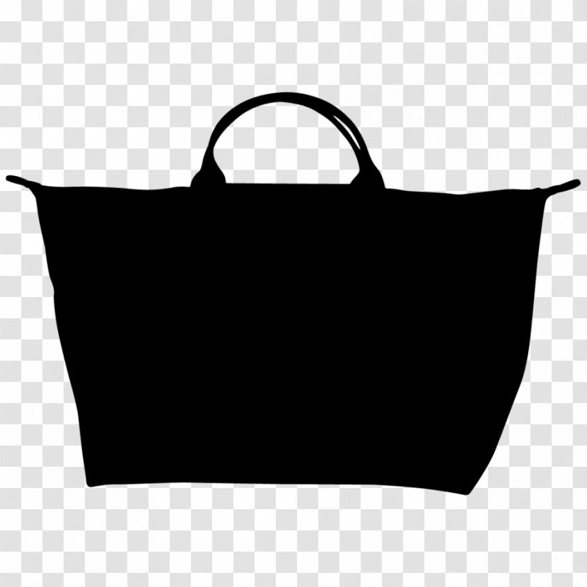 Longchamp Le Pliage Cuir Medium Handbag Tote Bag - Blackandwhite - Fashion Accessory Transparent PNG