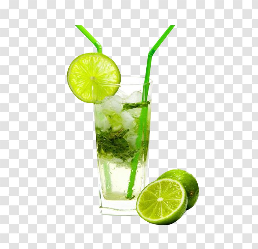 Juice Cocktail Mojito Soft Drink - Lime - Cold Bubble Green Tea Transparent PNG
