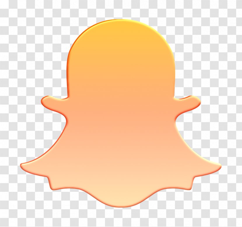 Media Icon Snapchat Social - Peach Yellow Transparent PNG