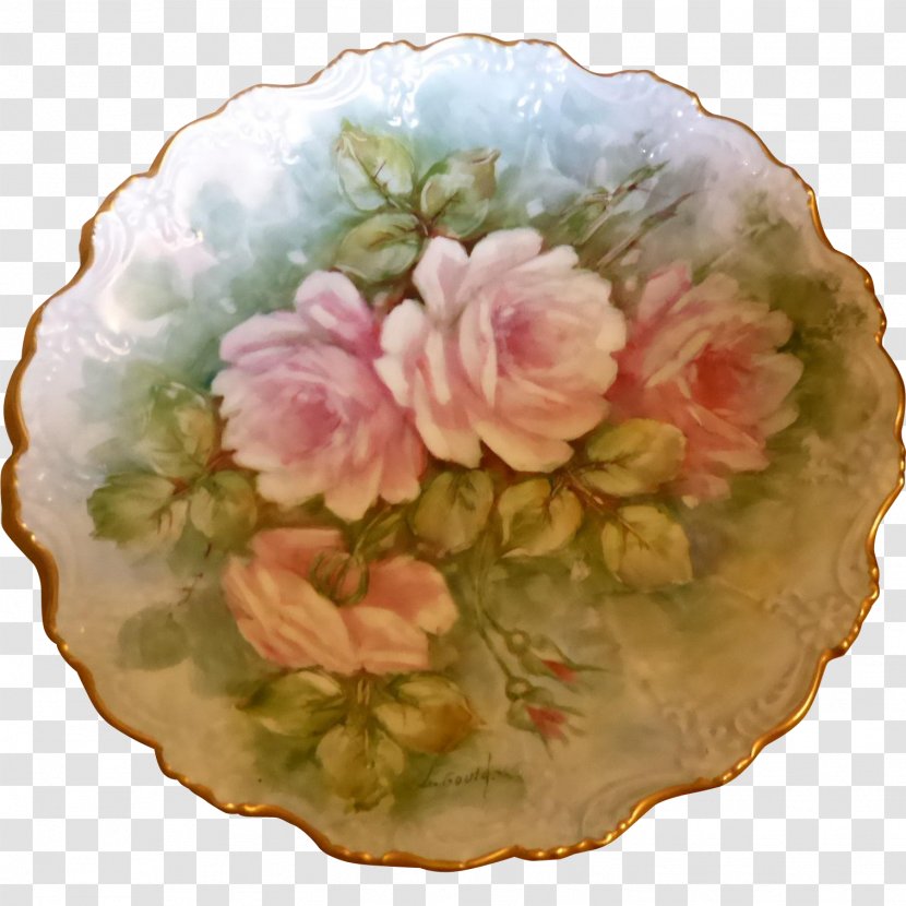 Platter Rosaceae Plate Flower Rose - Hand-painted Roses Transparent PNG